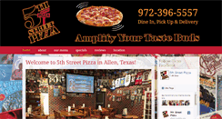 Desktop Screenshot of 5thstreetpizza.net