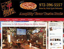Tablet Screenshot of 5thstreetpizza.net